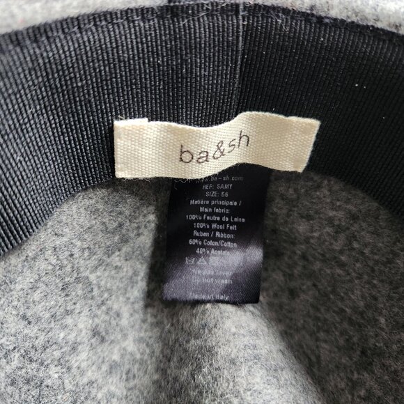 Made in Italy ba&sh "Samy" Grey Wool Felt Fedora Hat – Small Fit - Picture 4 of 8